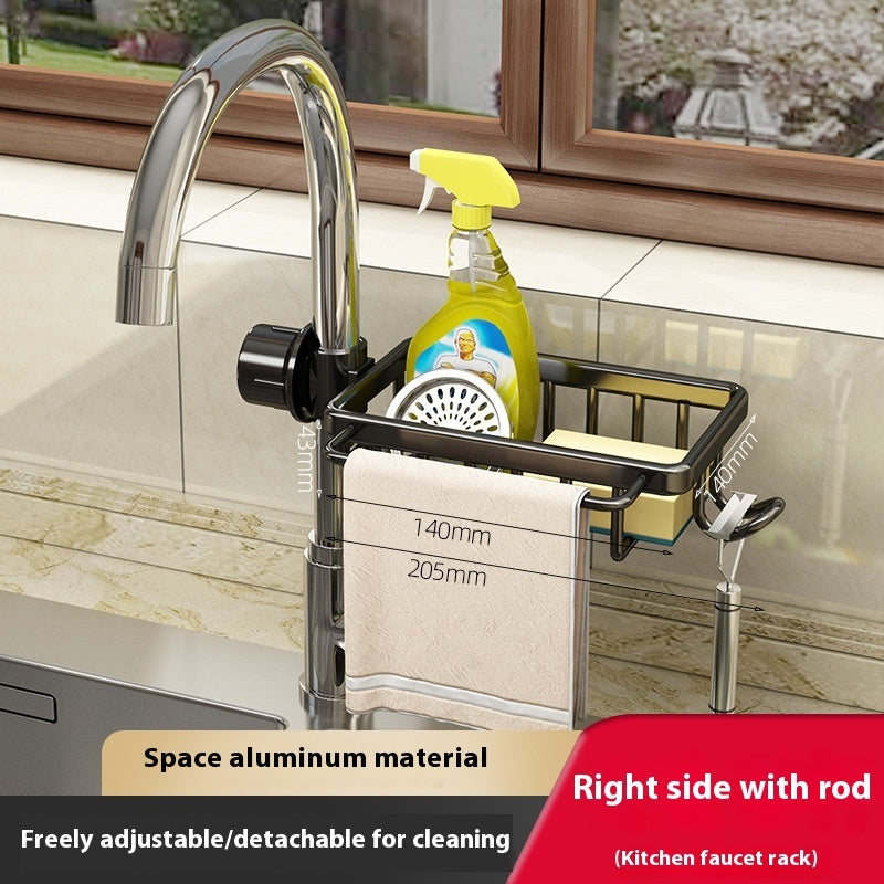Faucet Storage Rack for Clean, Organized Kitchen Sinks