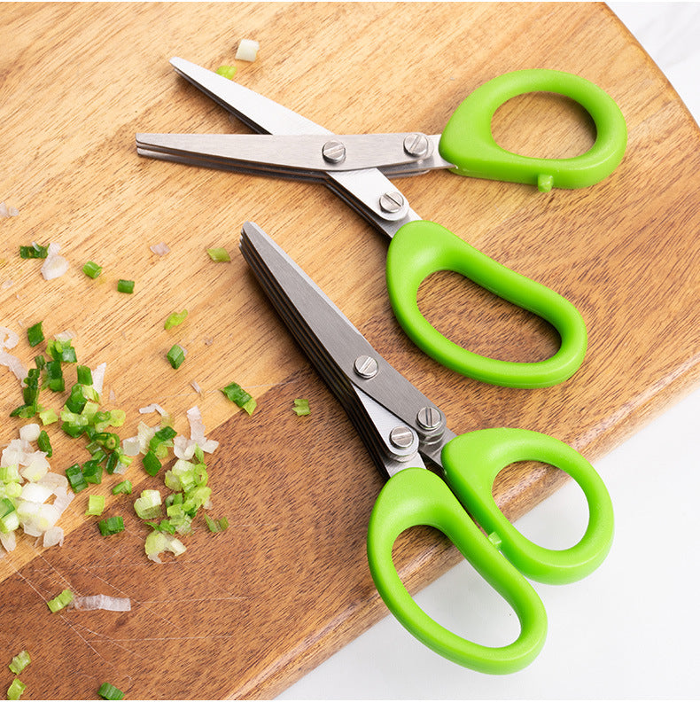 Multi-Layer Green Onion Scissors for Quick Kitchen Prep