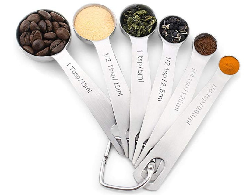 Easy-Store Stainless Steel Measuring Spoons for Everyday Cooking