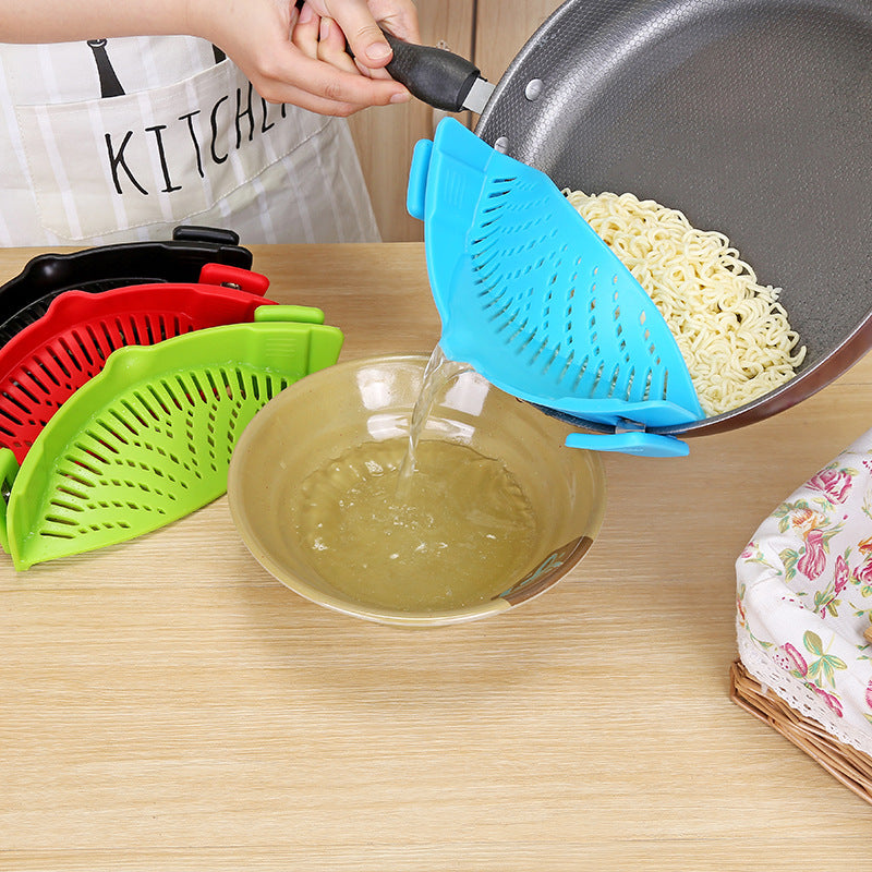 Clip-On Silicone Strainer for Easy, Mess-Free Draining