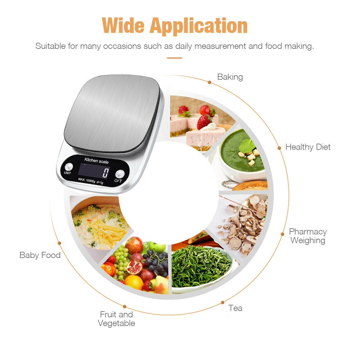 Smart Digital Kitchen Scale for Cooking, Diet, and Prep