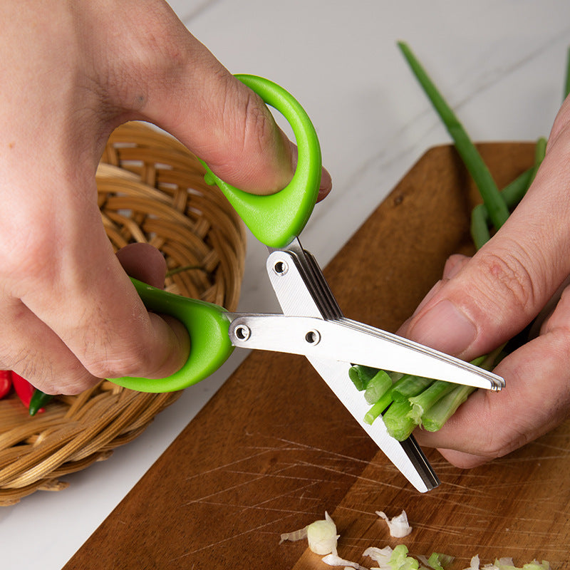 Multi-Layer Green Onion Scissors for Quick Kitchen Prep