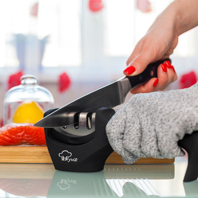 2-Stage Diamond Knife Sharpener for Razor-Sharp Kitchen Blades