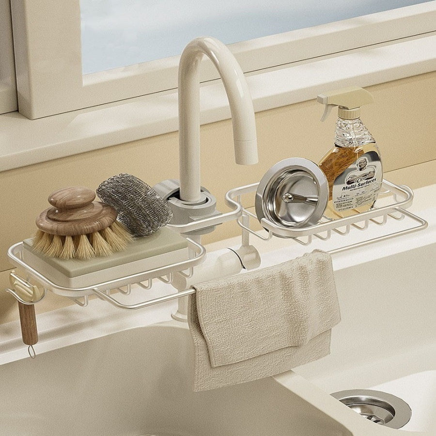 Faucet Storage Rack for Clean, Organized Kitchen Sinks