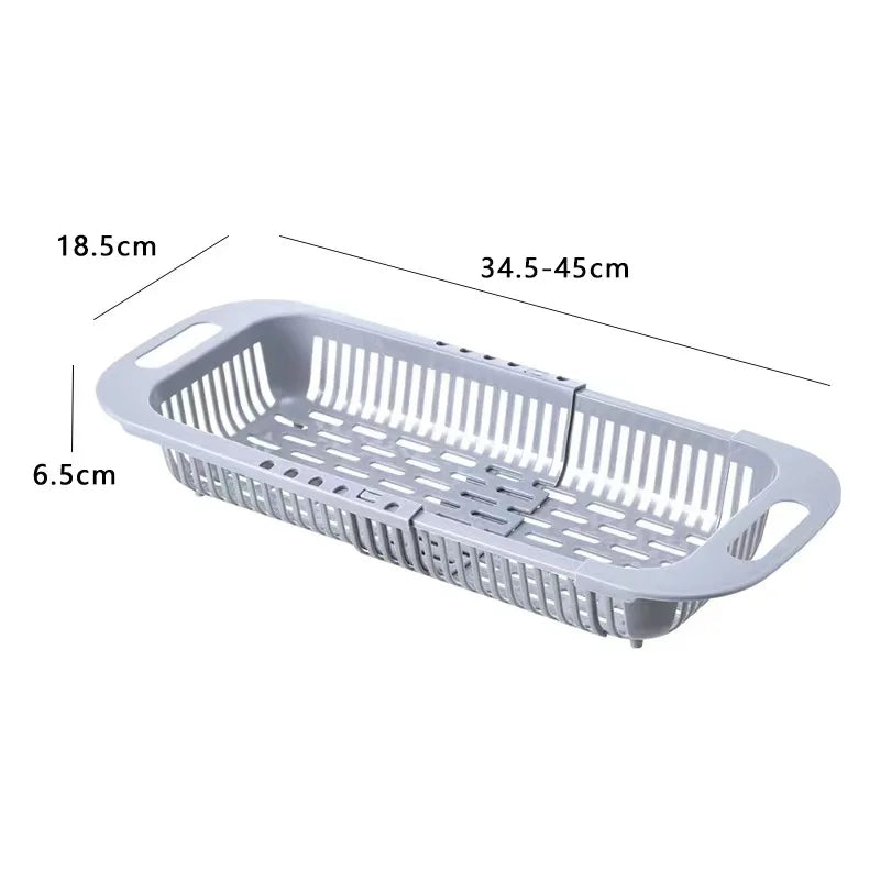 Retractable Sink Basket for Easy Draining and Storage
