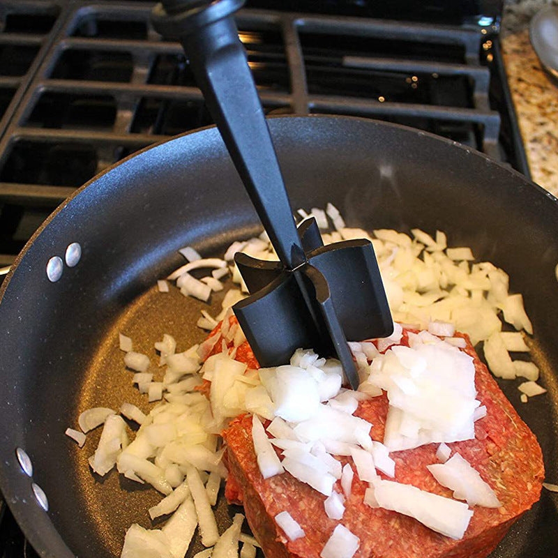 Meat Masher & Mixing Stick for Quick, Easy Cooking