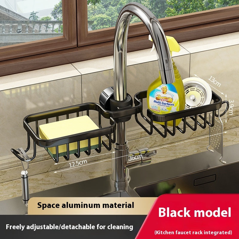 Faucet Storage Rack for Clean, Organized Kitchen Sinks