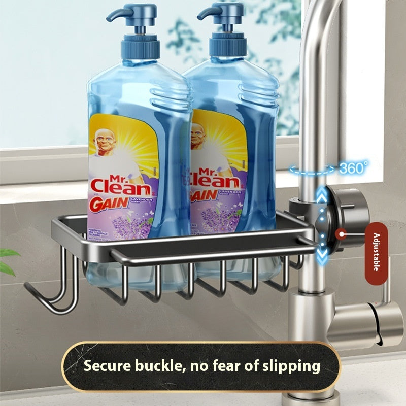 Faucet Storage Rack for Clean, Organized Kitchen Sinks