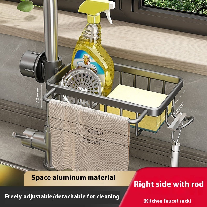 Faucet Storage Rack for Clean, Organized Kitchen Sinks