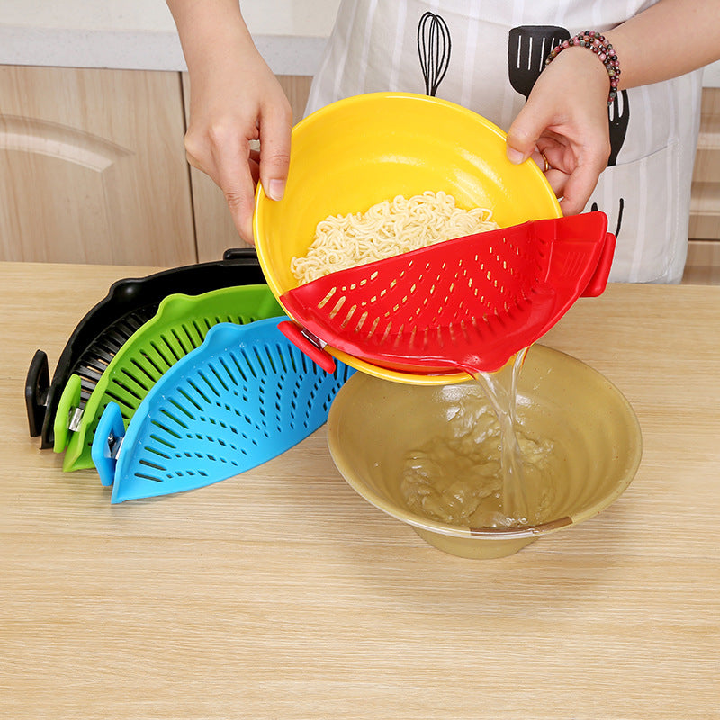 Clip-On Silicone Strainer for Easy, Mess-Free Draining
