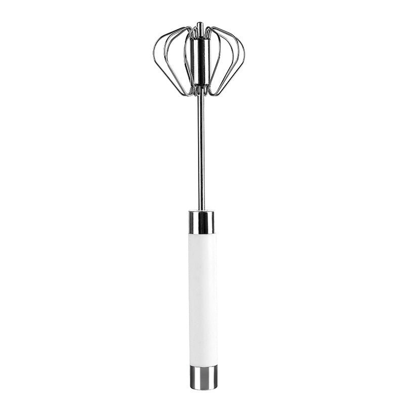 Push & Spin Stainless Steel Egg Whisk Mixer