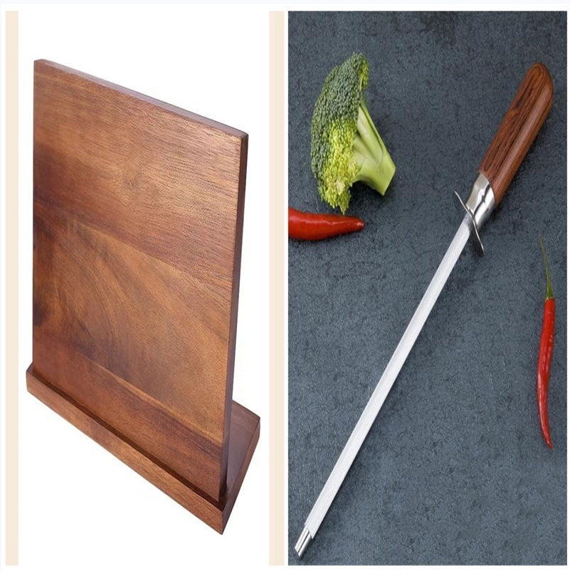 Solid Wood Magnetic Knife Holder for Stylish Storage