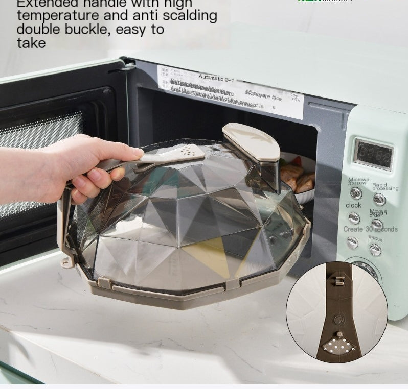 Oil Splash Guard Microwave Cover for Mess-Free Reheating