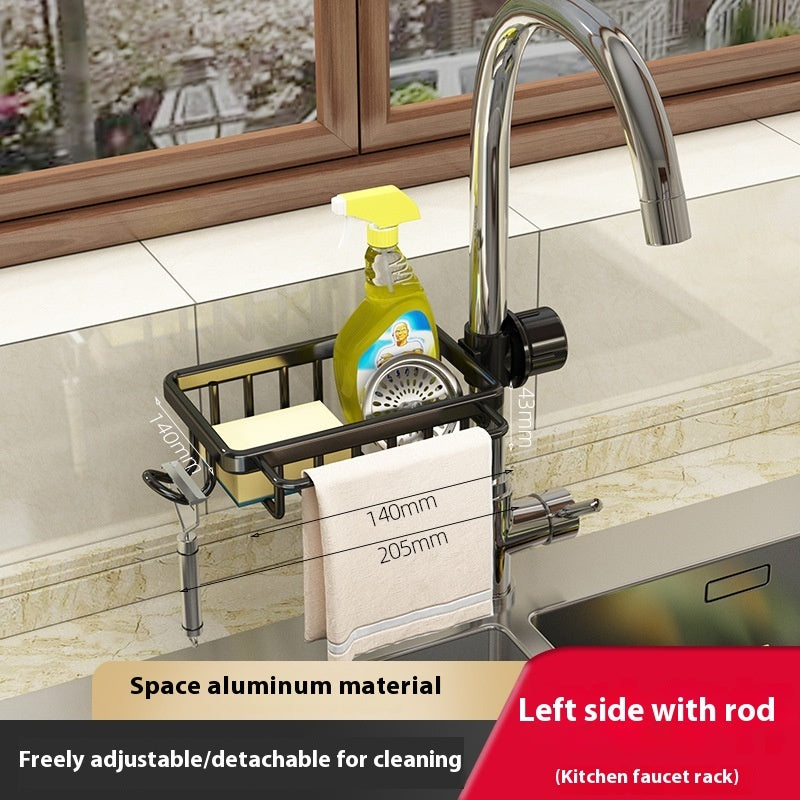 Faucet Storage Rack for Clean, Organized Kitchen Sinks