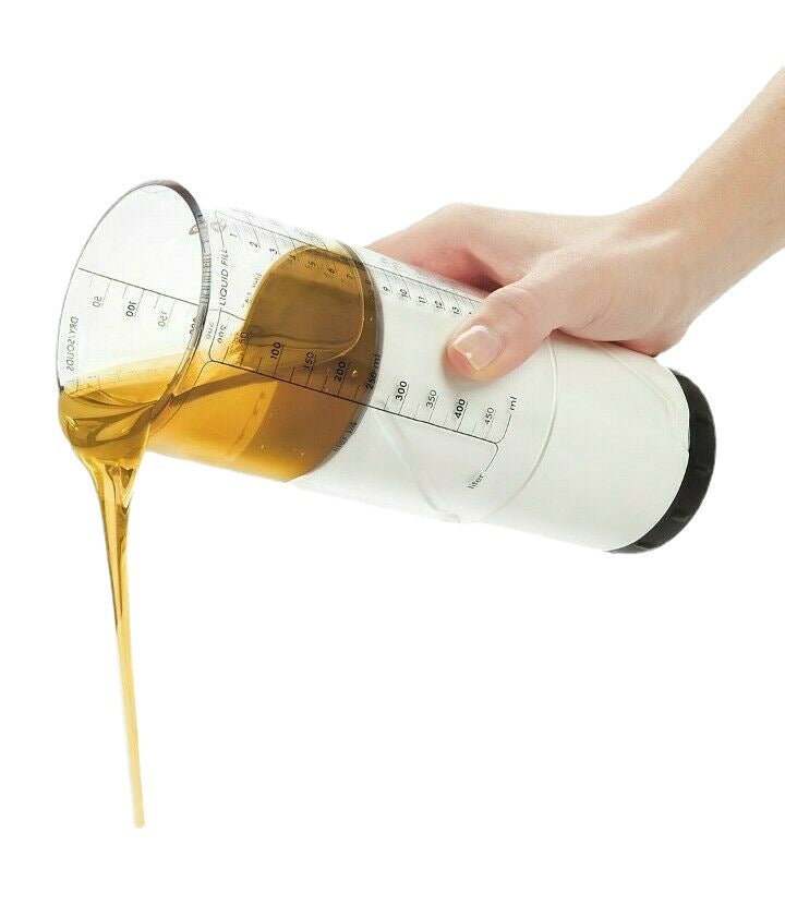 Easy-Measure Adjustable Cup for Sticky and Dry Ingredients