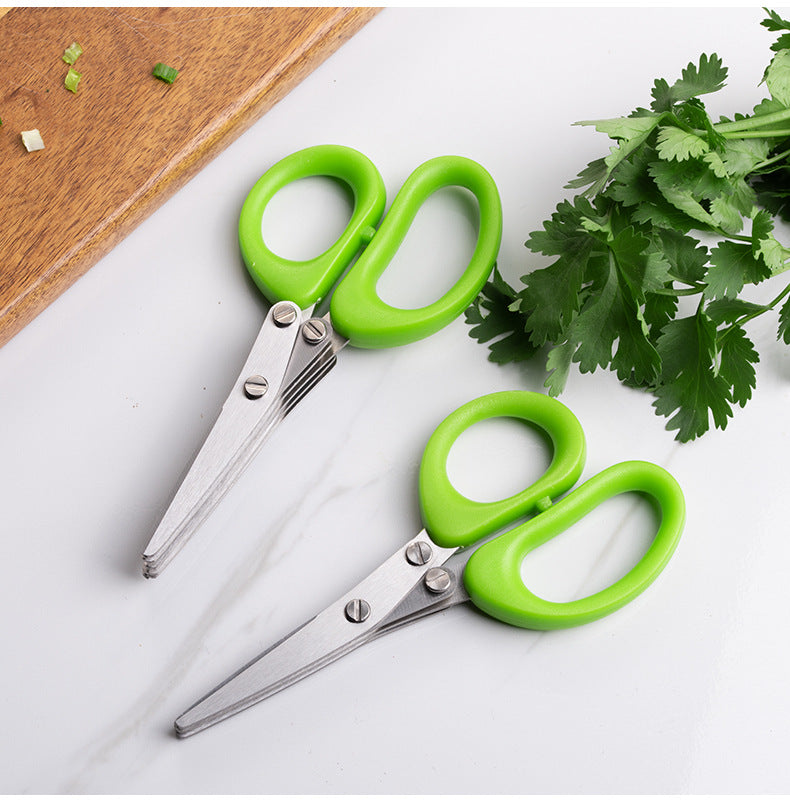 Multi-Layer Green Onion Scissors for Quick Kitchen Prep