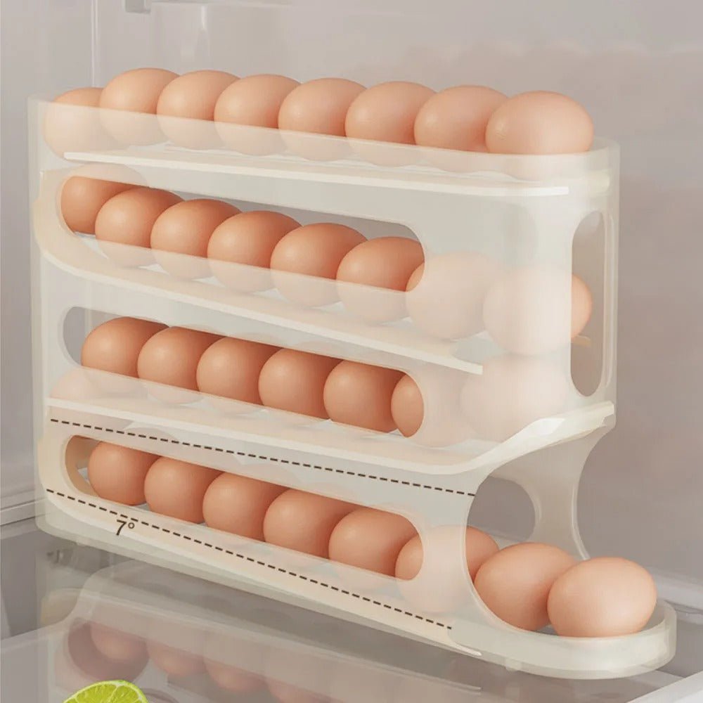 4-Tier Egg Storage Box for Fresh, Organized Fridge