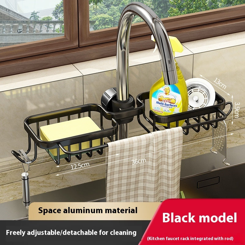 Faucet Storage Rack for Clean, Organized Kitchen Sinks