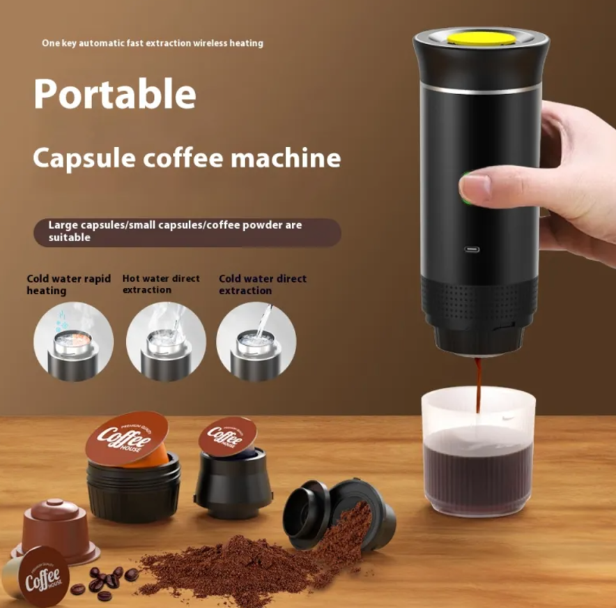 Portable Capsule Coffee Maker for Fresh Coffee Anywhere Anytime