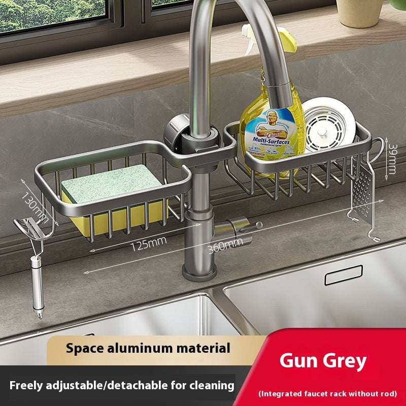 Faucet Storage Rack for Clean, Organized Kitchen Sinks