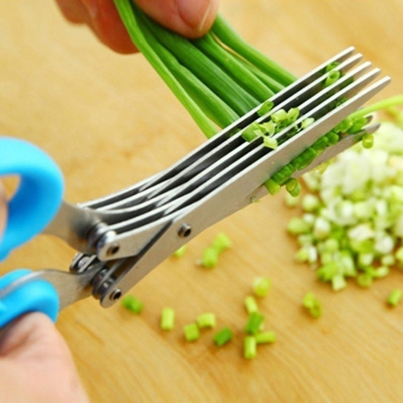 Multi-Layer Green Onion Scissors for Quick Kitchen Prep