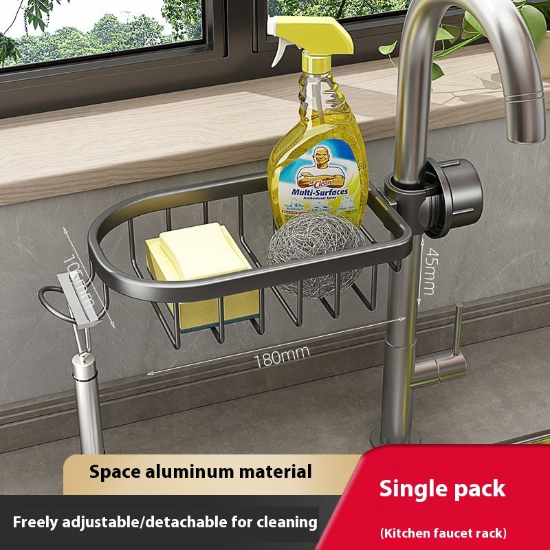 Faucet Storage Rack for Clean, Organized Kitchen Sinks