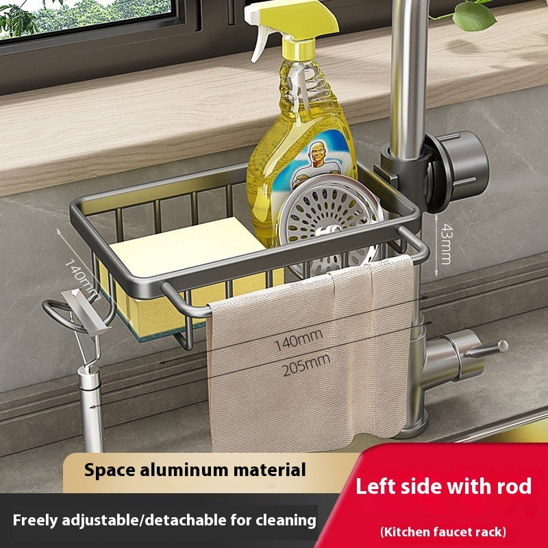 Faucet Storage Rack for Clean, Organized Kitchen Sinks