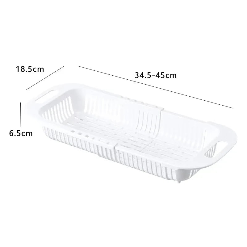 Retractable Sink Basket for Easy Draining and Storage