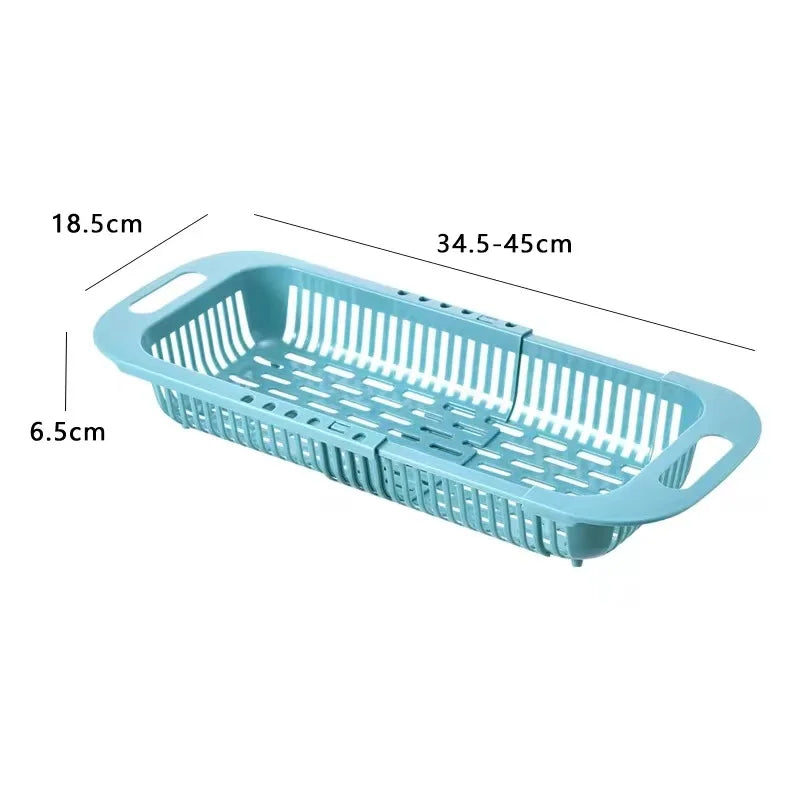 Retractable Sink Basket for Easy Draining and Storage