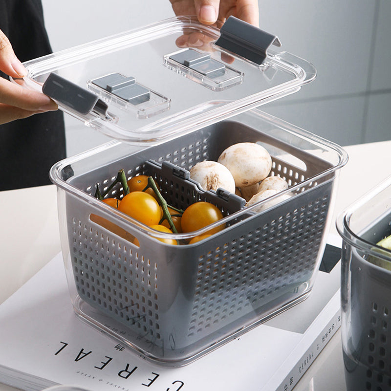 Easy-Drain Crisper Containers for Longer-Lasting Produce